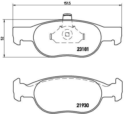 Placute frana BREMBO P23125 [2]