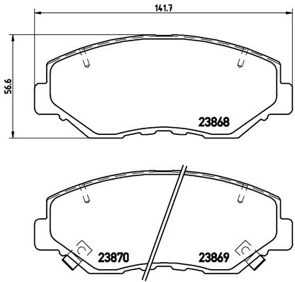Placute frana BREMBO P28035 [1]
