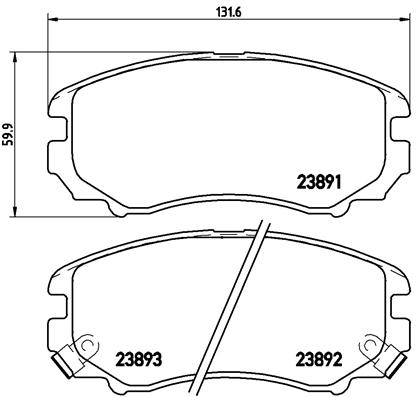 Placute frana BREMBO P30018 [2]