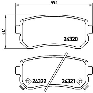 Placute frana BREMBO P30025 [1]