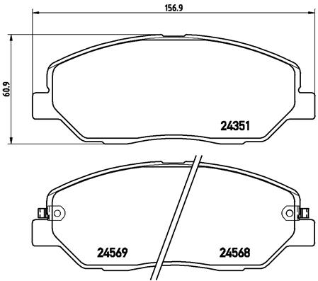 Placute frana BREMBO P30036 [1]