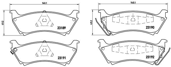 Placute frana BREMBO P50040 [2]