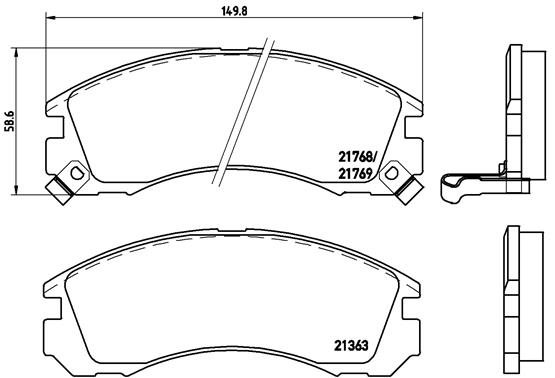 Placute frana BREMBO P54017 [1]