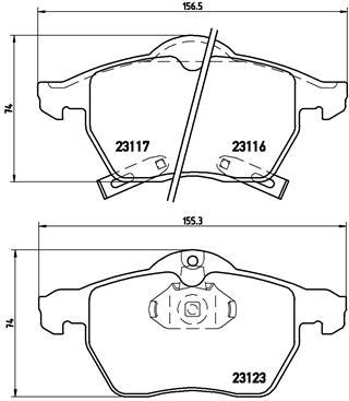 Placute frana BREMBO P59048 [2]
