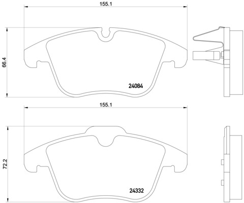 Placute frana BREMBO P61106 [1]