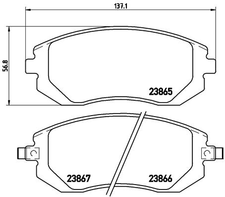 Placute frana BREMBO P78013 [1]