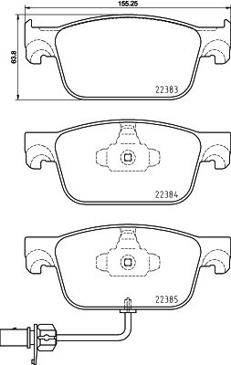 Placute frana BREMBO P85153 [2]