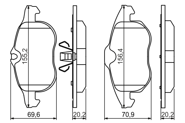 Set placute frana fata BOSCH 0986494044 [2]