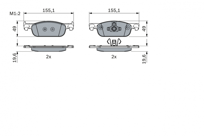 Set placute frana fata BOSCH 0986424021 [3]