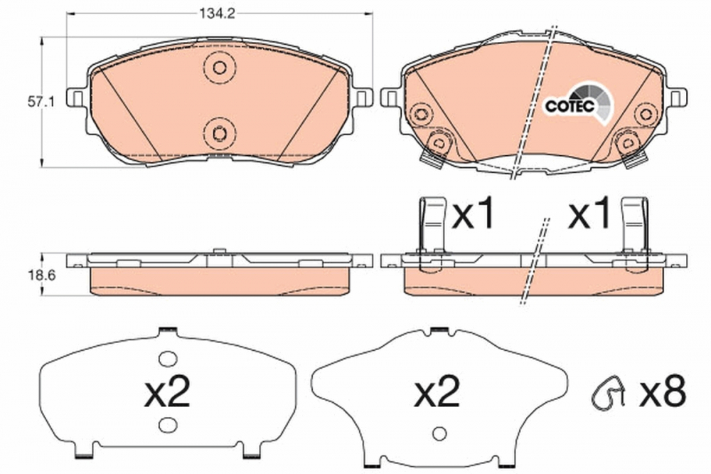 Set placute frana fata TRW GDB3598 [2]