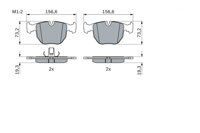 Set placute frana fata BOSCH 0986494028 [2]