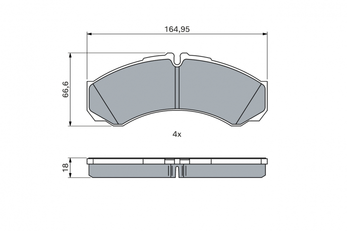 Set placute frana fata BOSCH 0986424833 [2]
