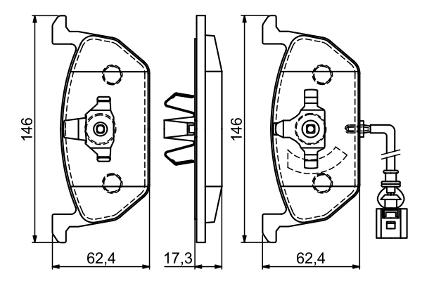 Set placute frana fata BOSCH 0986494721 [6]