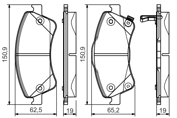 Set placute frana fata BOSCH 0986495106 [7]