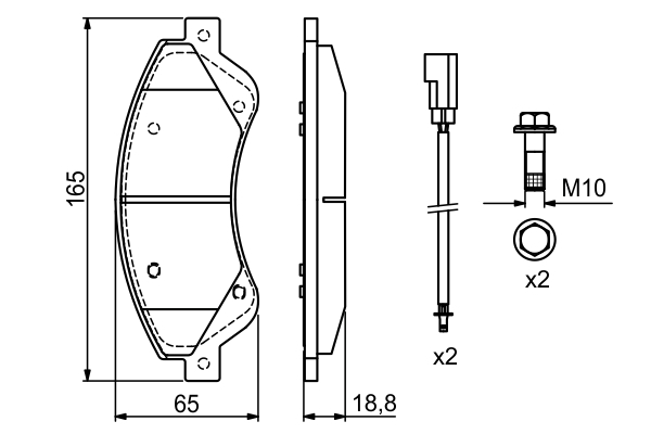 Set placute frana fata BOSCH 0986494236 [1]
