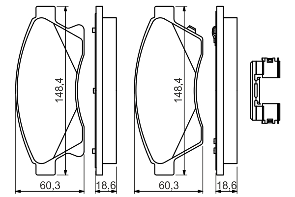 Set placute frana fata BOSCH 0986494644 [4]