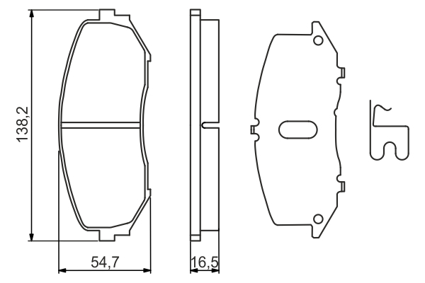 Set placute frana fata BOSCH 0986494241 [7]