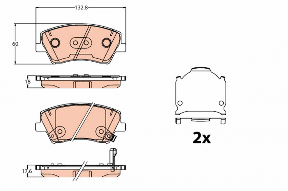Set placute frana fata TRW GDB2203 [1]