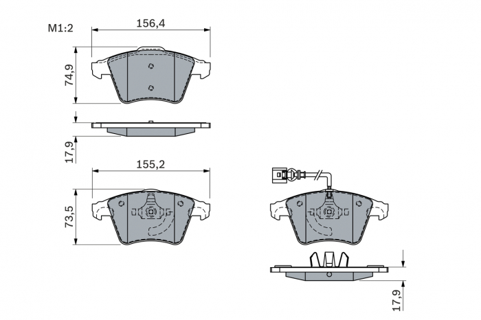 Set placute frana fata BOSCH 0986494107 [1]