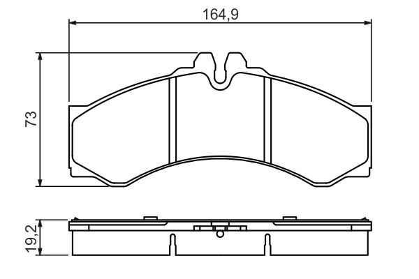Set placute frana fata BOSCH 0986424832 [4]