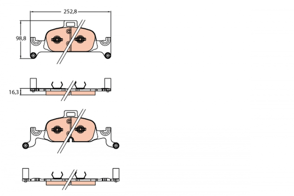 Set placute frana fata TRW GDB2126 [1]