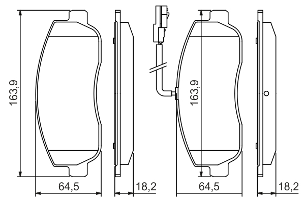 Set placute frana fata BOSCH 0986494498 [1]