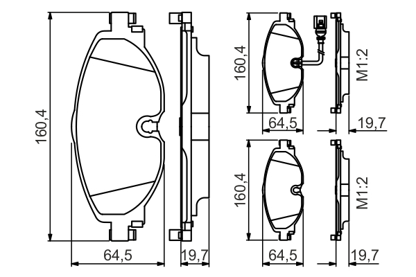 Set placute frana fata BOSCH 0986495347 [2]