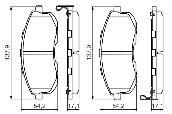 Set placute frana fata BOSCH 0986494572 [1]