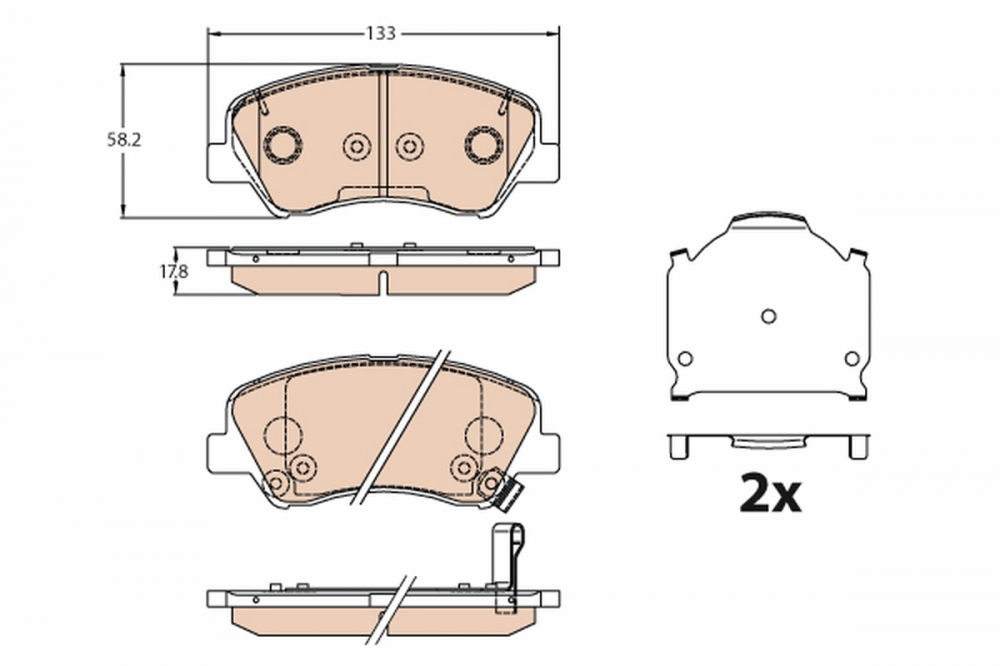 Set placute frana fata TRW GDB3630 [6]