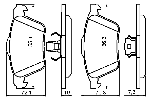 Set placute frana fata BOSCH 0986494158 [1]