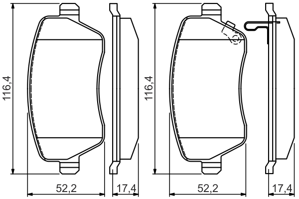 Set placute frana fata BOSCH 0986494573 [2]