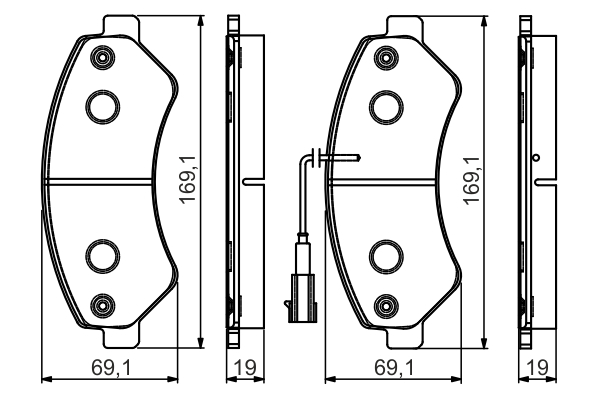 Set placute frana fata BOSCH 0986495095 [1]