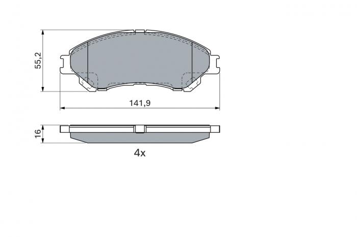 Set placute frana fata BOSCH 0986494936 [3]