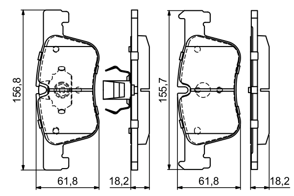 Set placute frana fata BOSCH 0986494689 [2]