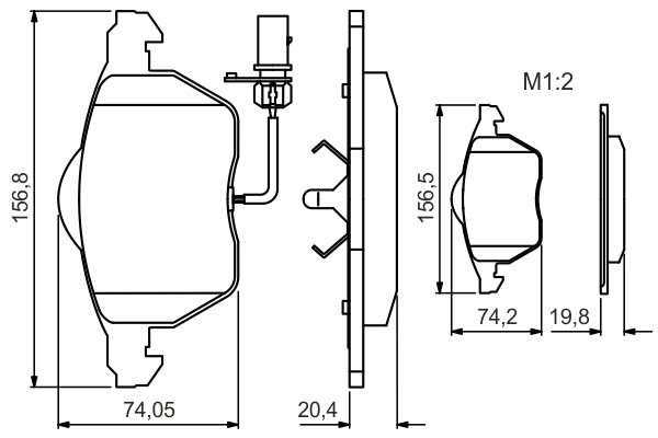 Set placute frana fata BOSCH 0986495241 [1]