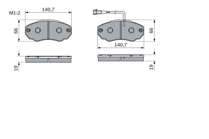 Set placute frana fata BOSCH 0986494048 [5]