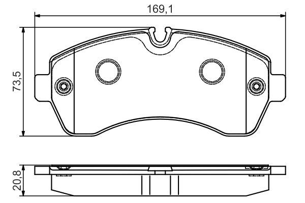 Set placute frana fata BOSCH 0986495107 [3]