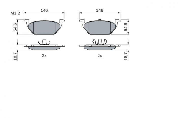 Set placute frana fata BOSCH 0986424364 [5]
