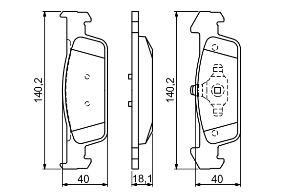 Set placute frana fata BOSCH 0986494697 [3]