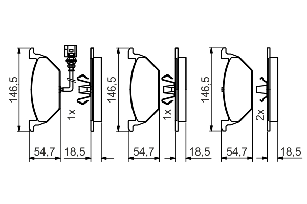 Set placute frana fata BOSCH 0986495213 [7]
