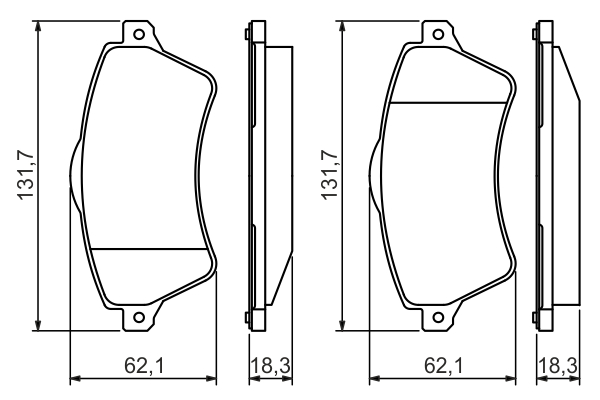 Set placute frana fata BOSCH 0986424721 [5]