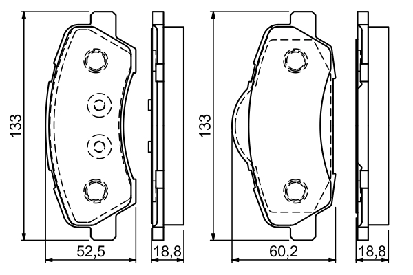 Set placute frana fata BOSCH 0986494713 [3]