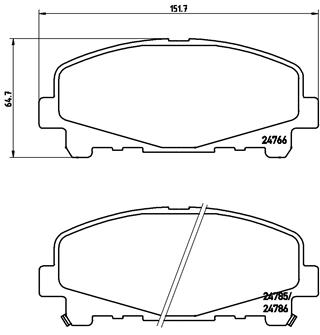 Placute frana BREMBO P28043 [2]