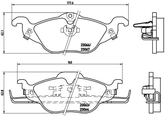 Placute frana BREMBO P59030 [1]