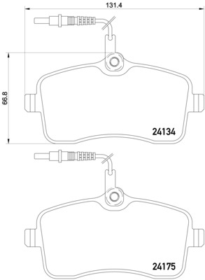 Placute frana BREMBO P61109 [2]