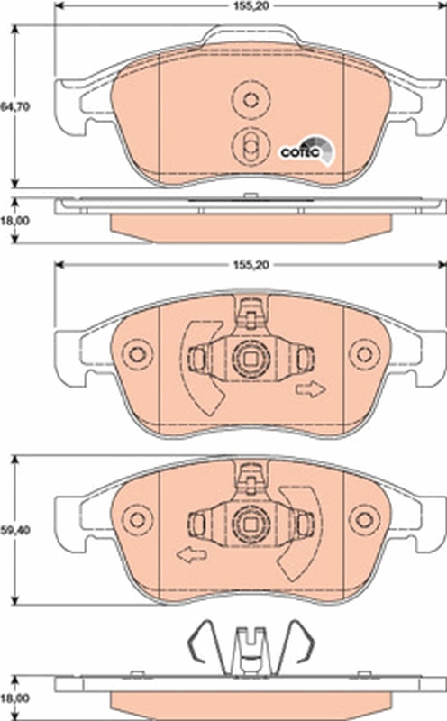 Set placute frana fata duster 1.5 TRW GDB1789 [4]
