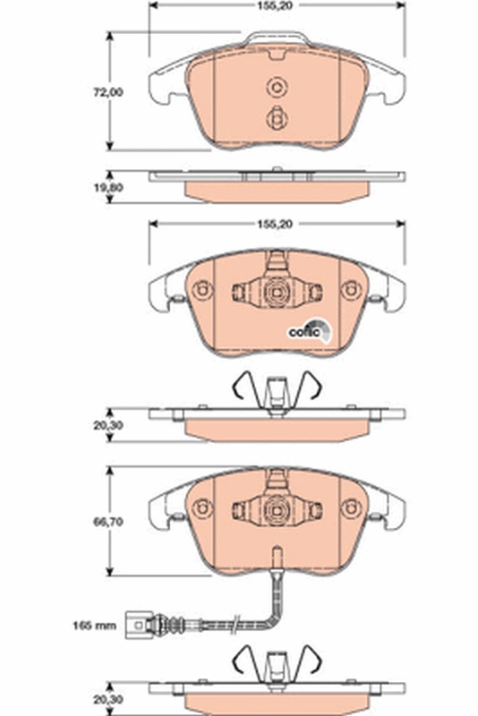Set placute frana fata ps TRW GDB1762 [2]