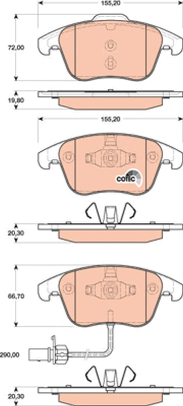 Set placute frana fata ps TRW GDB1814 [3]