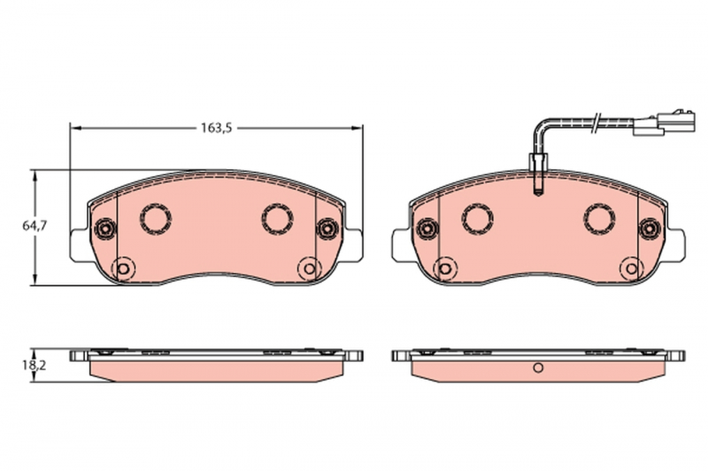 Set placute frana fata ps TRW GDB1910 [5]