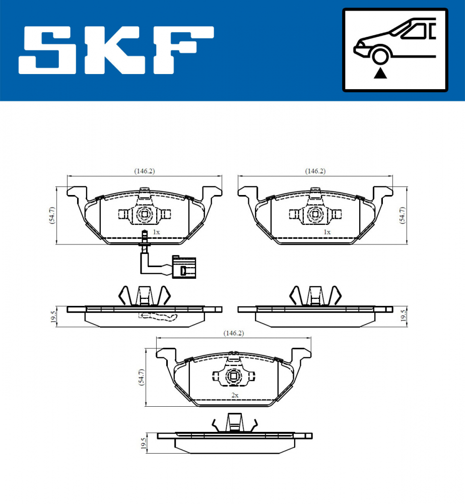 Set placute frana fata SKF VKBP80004E [5]